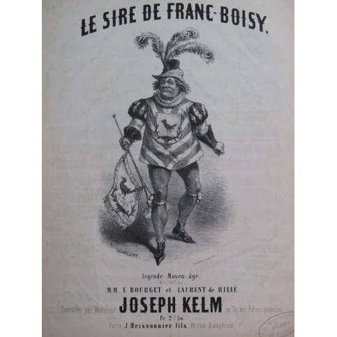 KELM Joseph Le Sire de Franc-Boisy Chant Piano ca1850