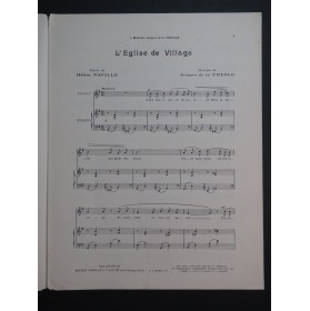 DE LA PRESLE Jacques L'Église du Village Chant Piano 1925