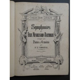 MENDELSSOHN HAYDN Symphonies Piano 4 mains ca1880