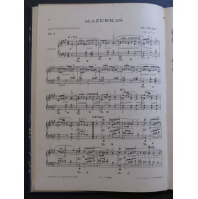 CHOPIN Frédéric Mazurkas 51 Pièces Piano 1933