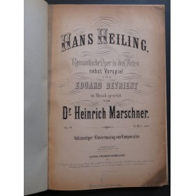 MARSCHNER Heinrich Hans Heiling Opéra Chant Piano ca1878