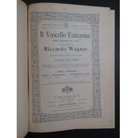 WAGNER Richard Il Vascello Fantasma Opéra Piano solo ca1888