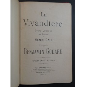 GODARD Benjamin La Vivandière Piano Chant Opéra 1895
