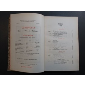 WAGNER Richard Lohengrin Opéra Piano Chant ca1891