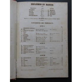 GOUNOD Charles Philémon et Baucis Opéra Piano seul ca1860