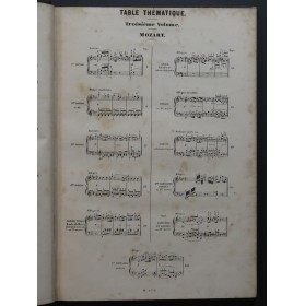 MOZART W. A. Oeuvres Choisies 1er Volume Pièces Piano ca1865