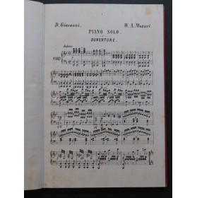 MOZART W. A. Don Juan Opéra Piano solo XIXe