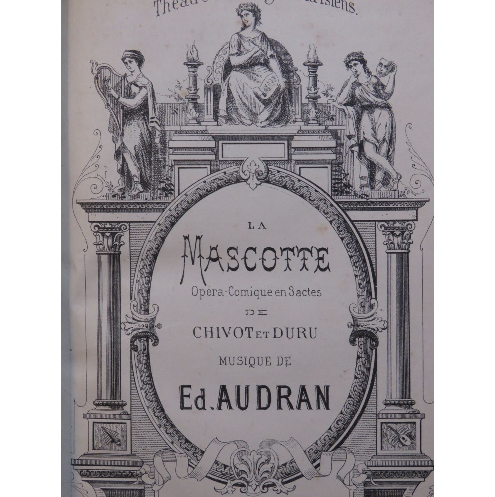 AUDRAN Edmond La Mascotte Opéra Piano solo ca1880