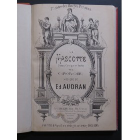 AUDRAN Edmond La Mascotte Opéra Piano solo ca1880