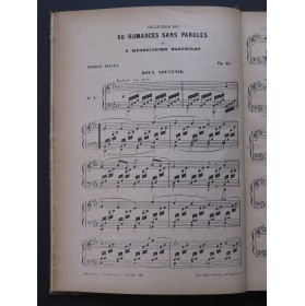 MENDELSSOHN Romances sans Paroles 50 Pièces Piano ca1865