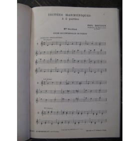 ROUGNON Paul Dictées Harmoniques 1926