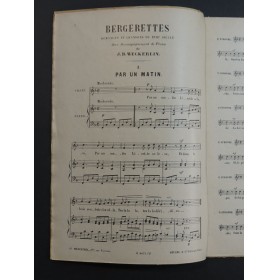 WECKERLIN J. B. Bergerettes Romances et Chansons Piano Chant 1926