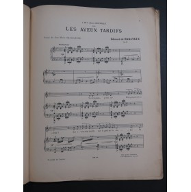 DE MARANGUE Edouard Souvenirs et Reflets 1er Volume Dédicace Chant Piano