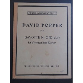 POPPER David Gavotte No 2 op 23 Violoncelle Piano