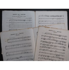 MOZART W. A. Andante 7e Quatuor Piano Violon Orgue ca1875