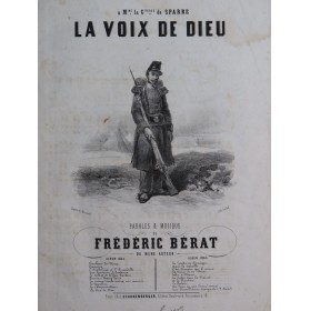 BÉRAT Frédéric La Voix de Dieu Chant Piano 1845