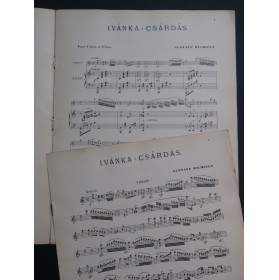 MICHIELS Gustave Ivanka Csardas Piano Violon 1909