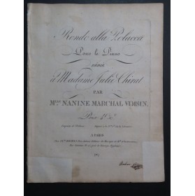 MARCHAL VOISIN Nanine Rondo alla Polacca Piano ca1820