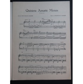 CANARO Francisco Quisiera Amarte Menos Chant Piano 1934
