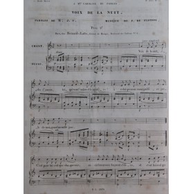 DE FLOTOW F. Voix de la Nuit Chant Piano ca1840