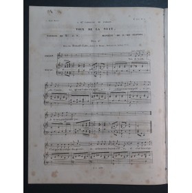 DE FLOTOW F. Voix de la Nuit Chant Piano ca1840