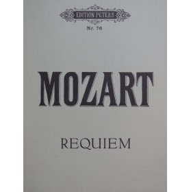 MOZART W. A. Requiem Chant Piano