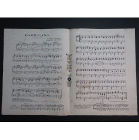 YOUMANS Vincent STOTHART Herbert Bambalina Piano 1923