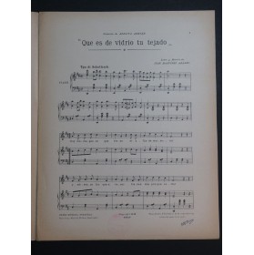 MARTINEZ ABADES Juan Que es de vidrio tu tejado Chant Piano 1918