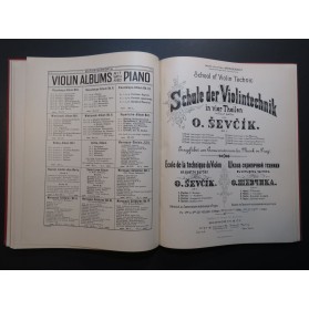 SEVCIK Otakar Ecole de la Technique du Violon 1901
