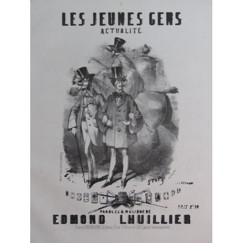 LHUILLIER Edmond Les Jeunes Gens Chant Piano XIXe siècle