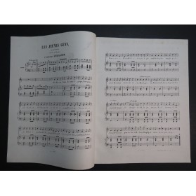 LHUILLIER Edmond Les Jeunes Gens Chant Piano XIXe siècle