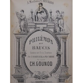 GOUNOD Charles Philémon et Baucis Opéra Chant Piano ca1890