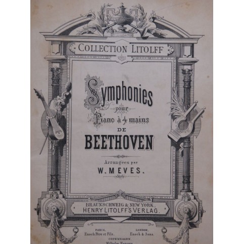 BEETHOVEN Symphonies 1 à 5 Piano 4 mains
