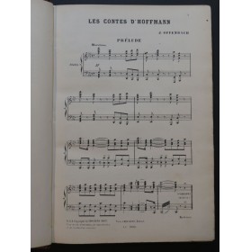 OFFENBACH Jacques Les Contes d'Hoffmann Opéra Chant Piano 1907