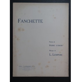 LÈMPÈRS L. Fanchette Chant Piano 1914