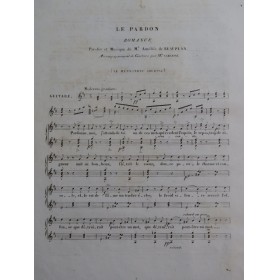 DE BEAUPLAN Amédée Le Pardon Chant Guitare ca1830