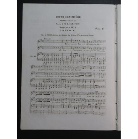 THYS Alphonse Notre Chaumière Chant Piano ca1840