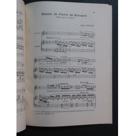 CAPLET DUKAS RAVEL ROUSSEL Tombeau de Ronsard Chant Piano 1924