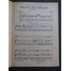 OUIROS V. Nativa de Faraon Cancion Gitana Chant Piano ca1920