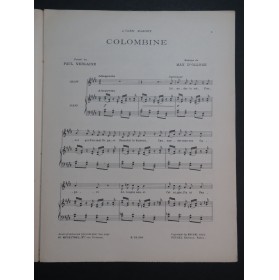 D'OLLONE Max Colombine Chant Piano 1925