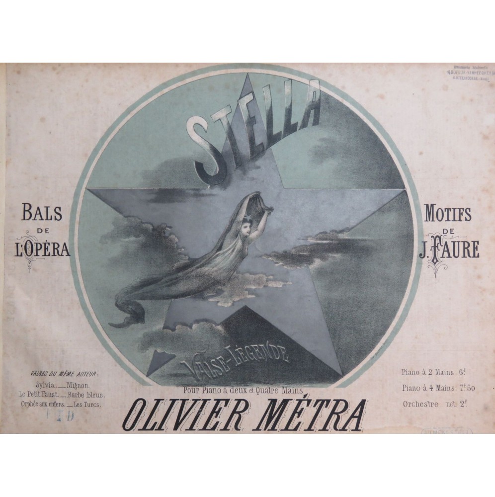 MÉTRA Olivier Stella Suite de Valses Piano ca1880