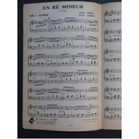 En Ré mineur Valse André Lézin Frédo Cariny Accordéon ou Piano 1958