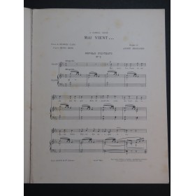 MESSAGER André Mai vient Chant Piano ca1912