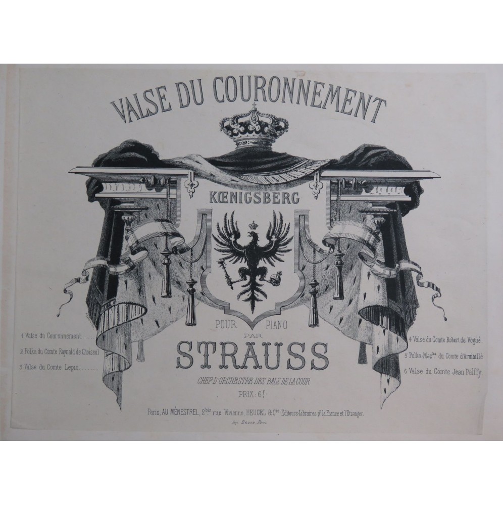 STRAUSS Isaac Valse du Couronnement Piano XIXe siècle