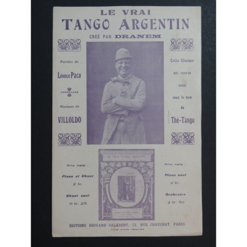 Le Vrai Tango Argentin Dranem Villoldo