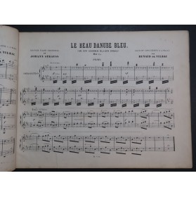 STRAUSS Johann Le Beau Danube Bleu Piano 4 mains XIXe