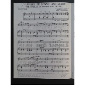 L'Histoire de Bonnie and Clyde Johnny Hallyday Chant Piano 1967