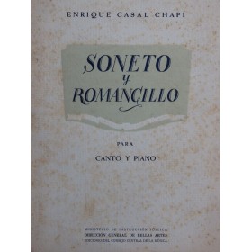 CASAL CHAPI Enrique Dos Fragmentos de  El Caballero de Olmedo Chant Piano 1938