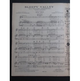HANLEY James F. Sleepy Valley Chant Piano 1929