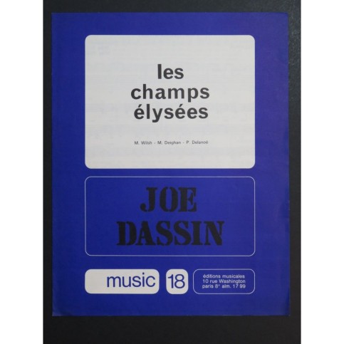 Les Champs-Élysées Joe Dassin Chant Piano 1969